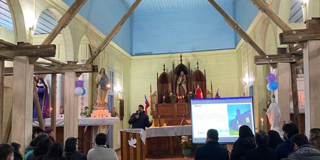 Iglesia Nuestra Señora del Carmen de Quetalco culmina con éxito primera etapa de obras de refuerzo estructural